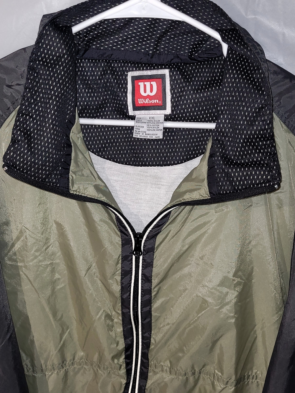 Wilson Men’s Olive Green & Black Windbreaker Jacket